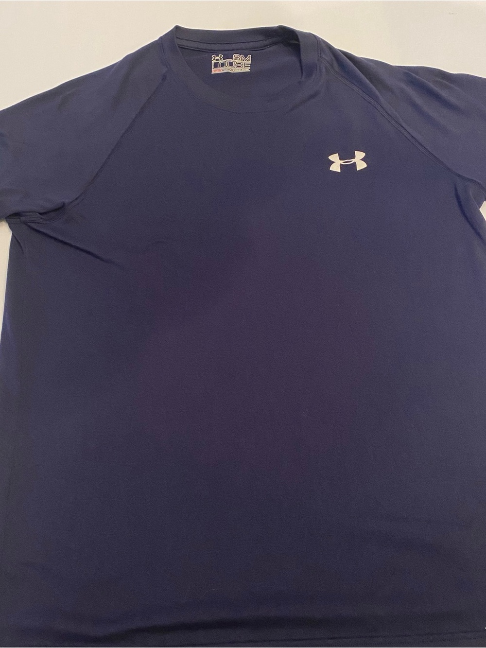 Under Armour Navy Short-Sleeve Performance Tee with White Logo